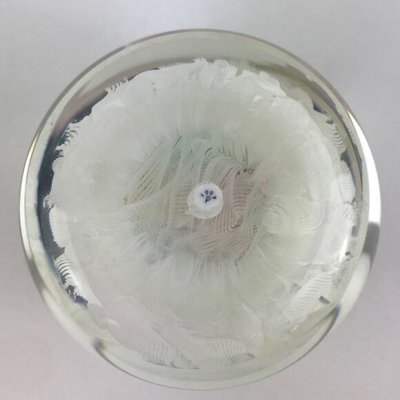 Perthshire PP47 1997 Lampwork Flower Wren Bird Picture Cane Lace LE Paperweight - Picture 3 of 11